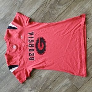 Nike UGA Georgia Bulldogs Short Sleeve Shirt Top Size Small